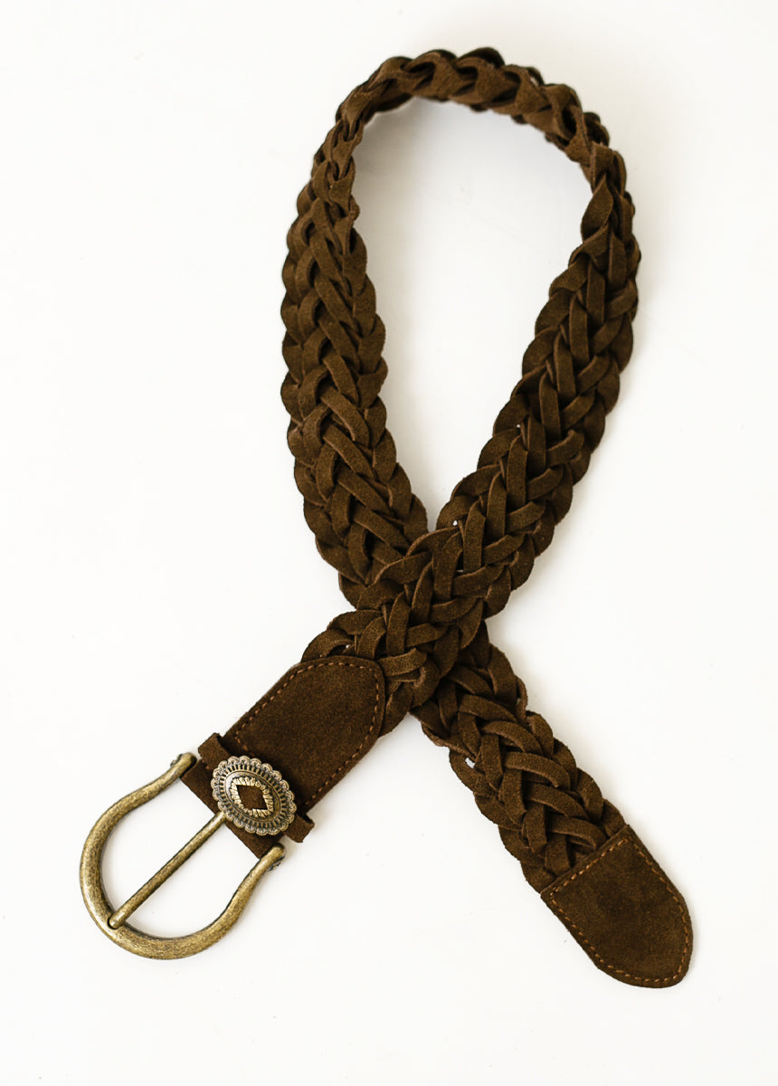 Wendie Leather Belt in Nutmeg-My Prom Time