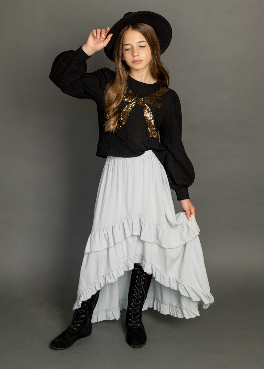 Alizee Skirt in Light Blue-My Prom Time