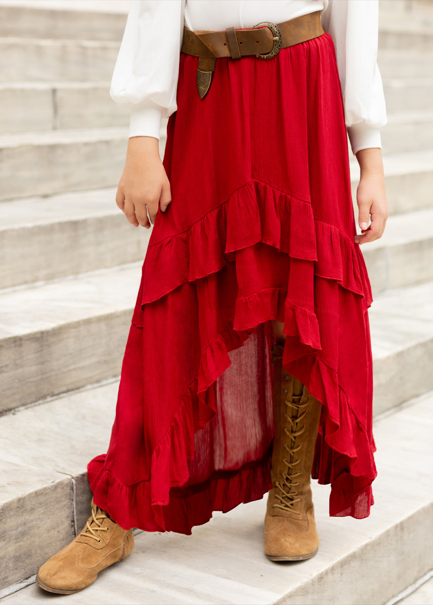 Alizee Skirt in Scarlet-My Prom Time