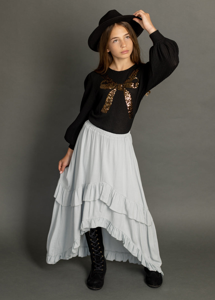 Alizee Skirt in Light Blue-My Prom Time