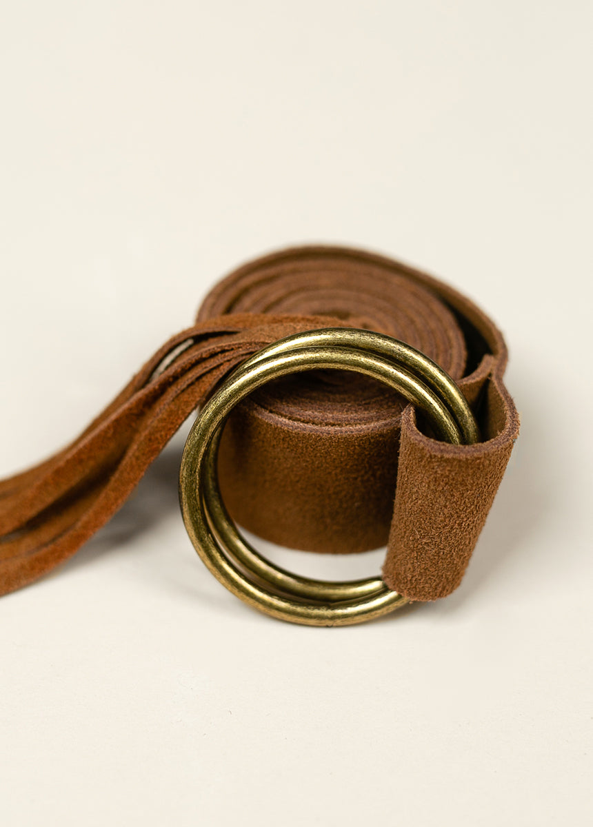 Kailey Leather Belt in Nutmeg-My Prom Time