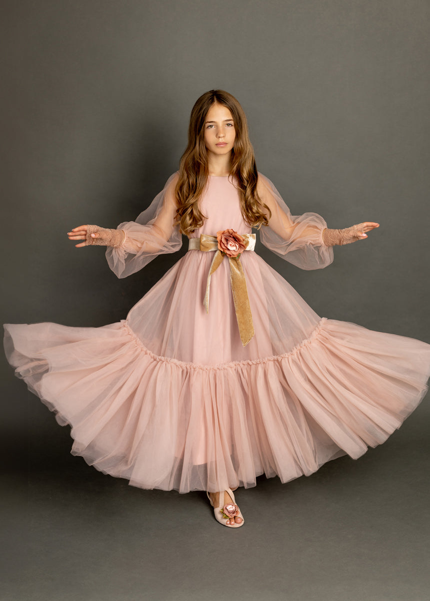 Blair Belt in Pink/Tan-My Prom Time