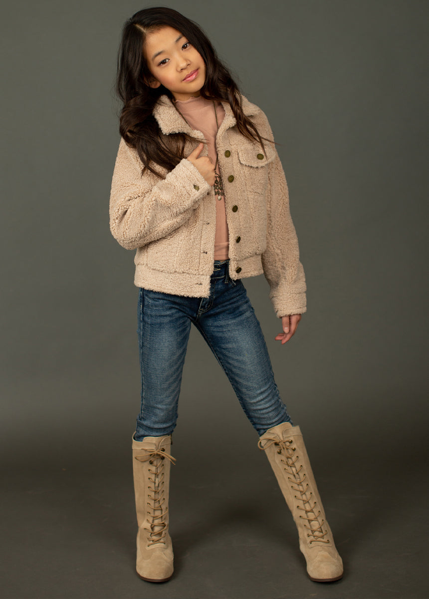 Aelin Leather Boot in Distressed Tan-My Prom Time