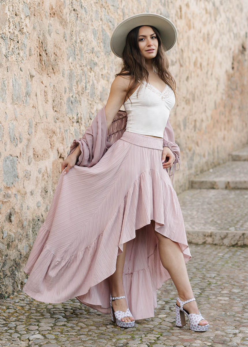 Bae Skirt in Dusty Lilac-My Prom Time