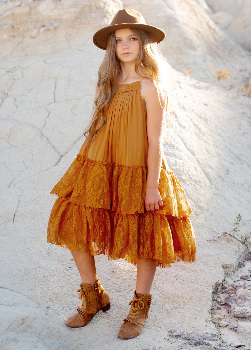 Catrina Dress in Marigold-My Prom Time