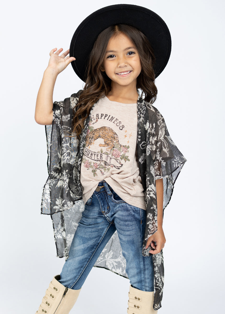 Avalon Duster in Black Block Print-My Prom Time