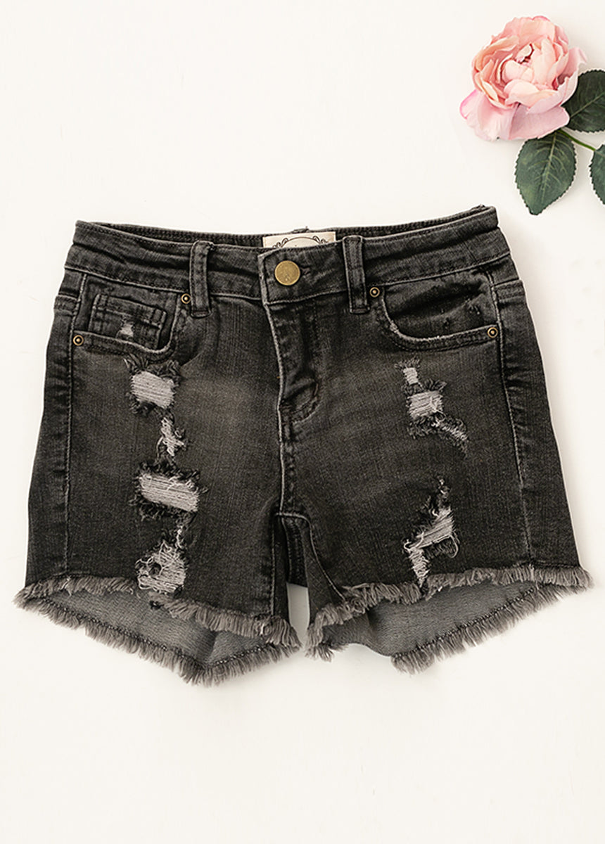 Marah Shorts in Washed Black-My Prom Time