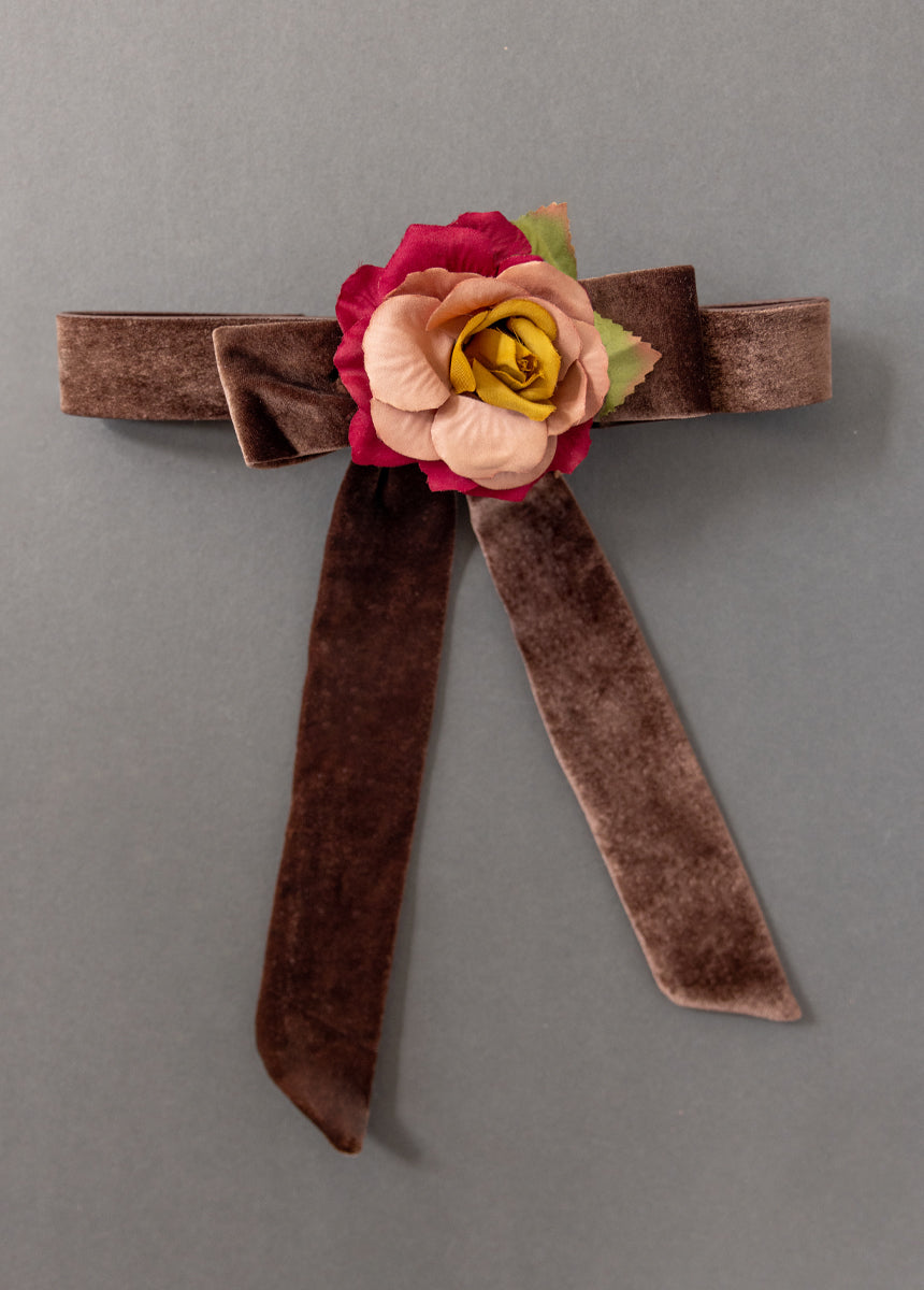 Blair Belt in Dusty Rose/Dark Brown-My Prom Time