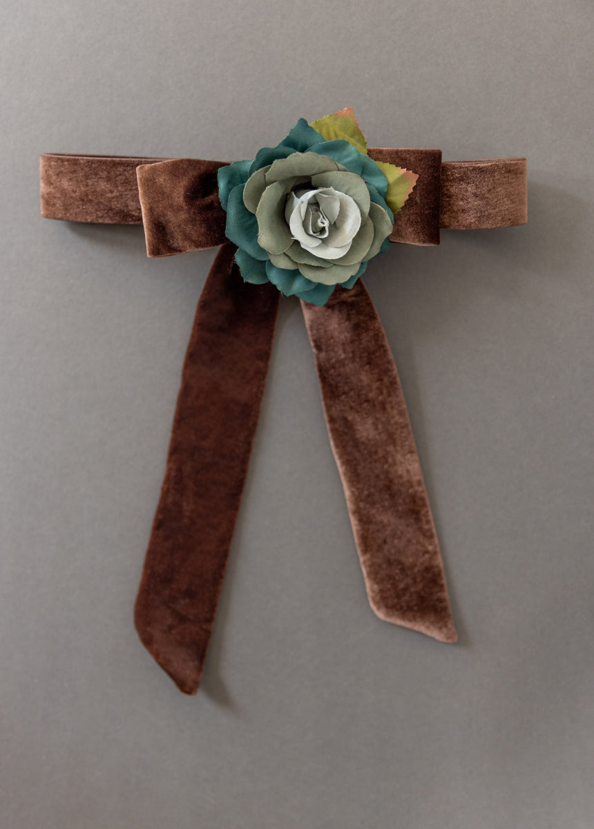 Blair Belt in Teal/Dark Brown-My Prom Time