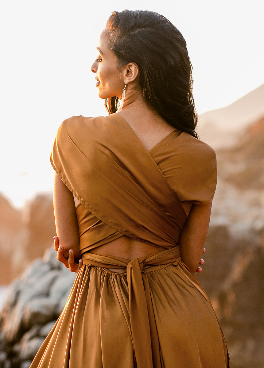 June Impact Dress in Dark Honey-My Prom Time