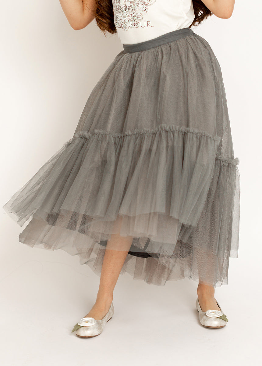 Brigitte Skirt in Gray-My Prom Time