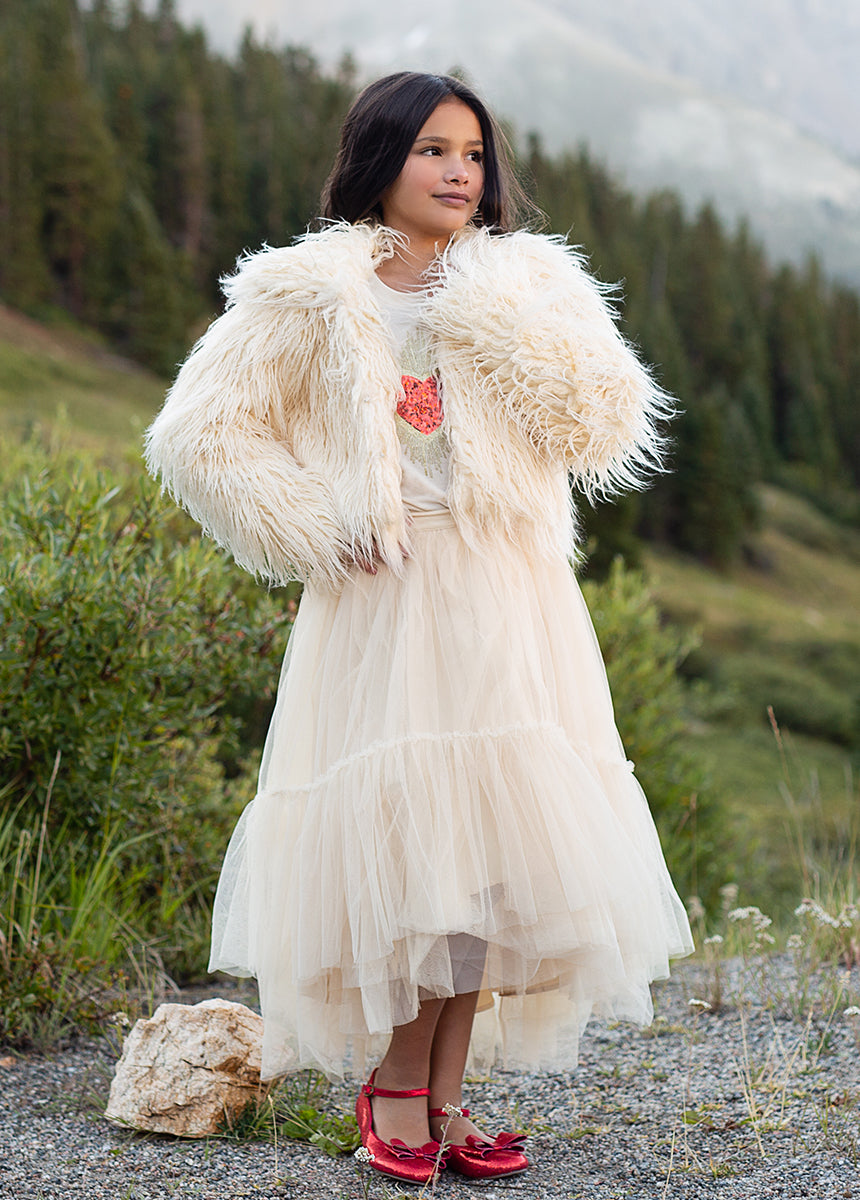 Brigitte Skirt in Ecru-My Prom Time