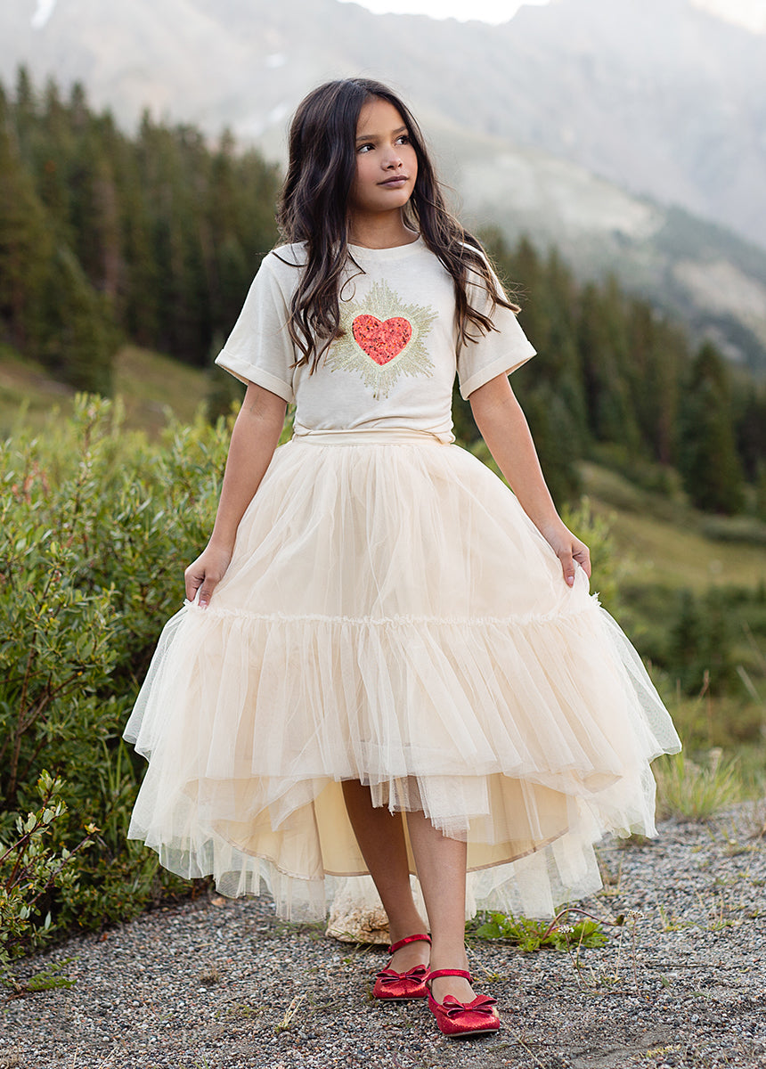 Brigitte Skirt in Ecru-My Prom Time