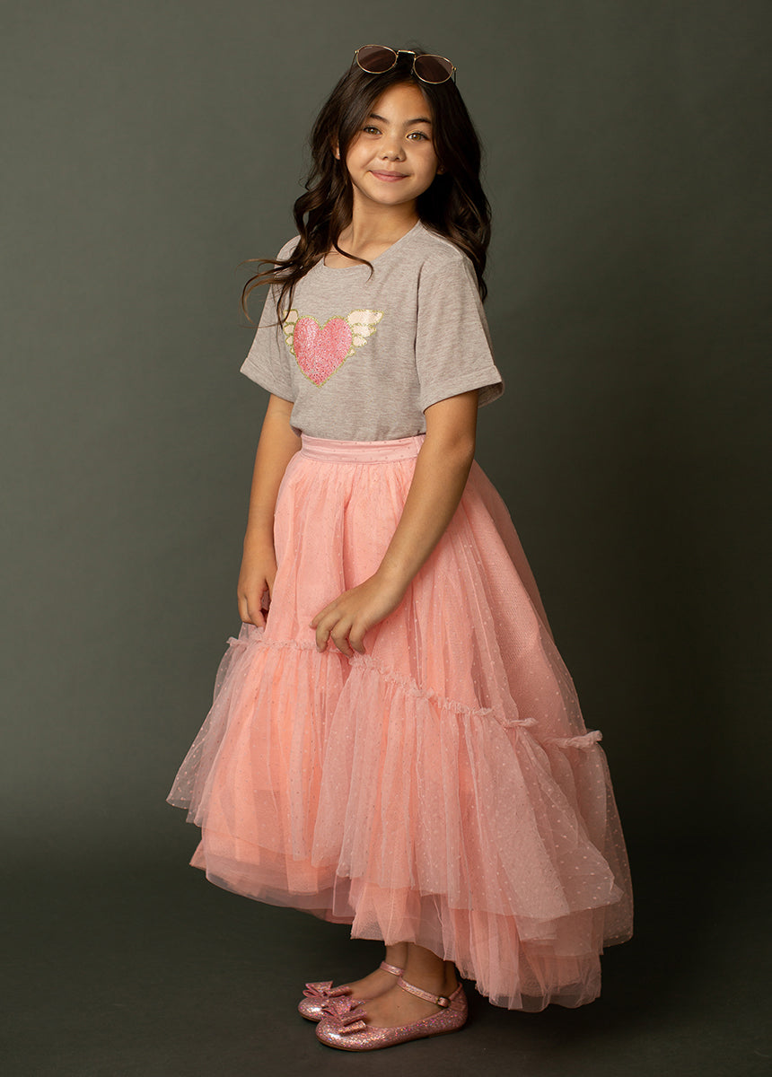 Brigitte Skirt in Pink Dot-My Prom Time