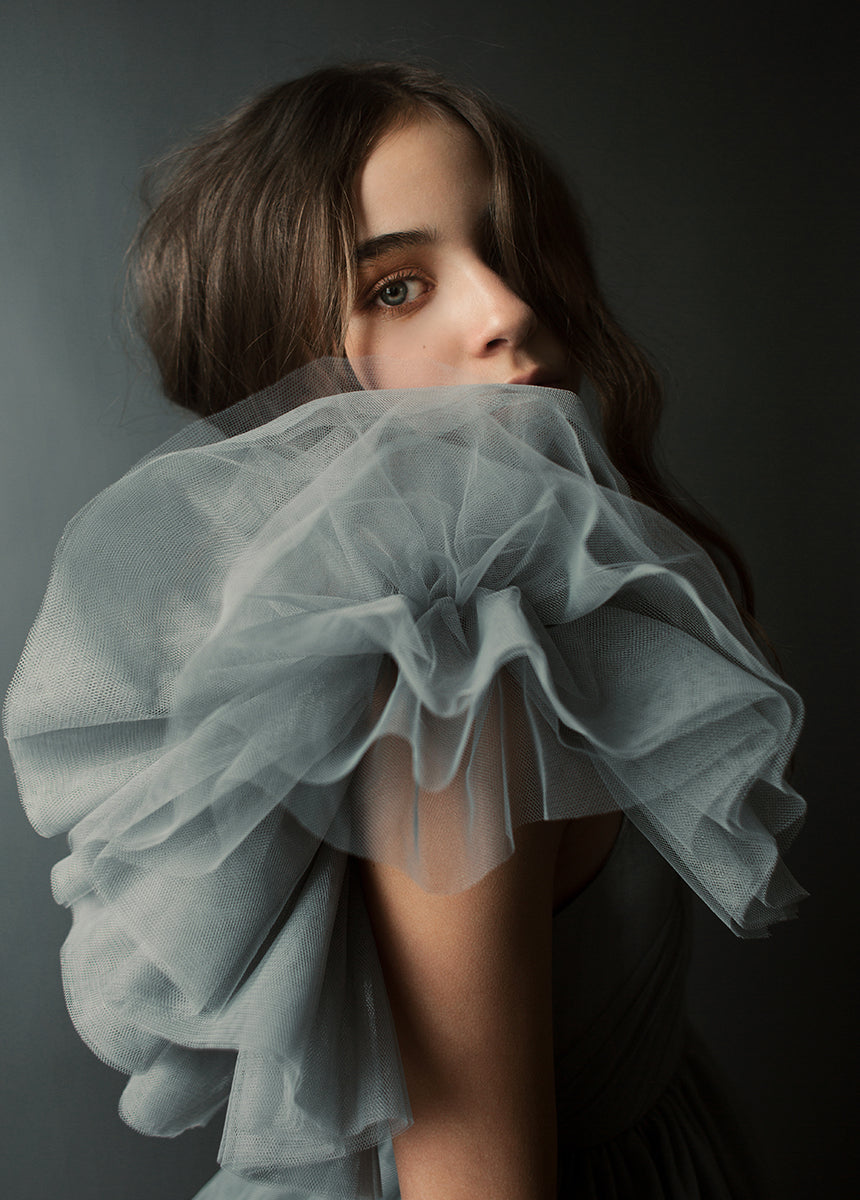 Briony Impact Dress in Dusty Blue-My Prom Time