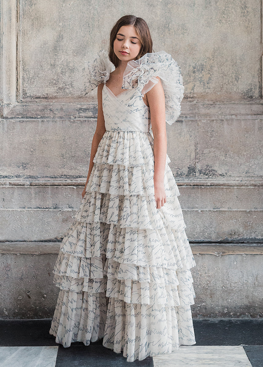 Briony Impact Dress in Script-My Prom Time