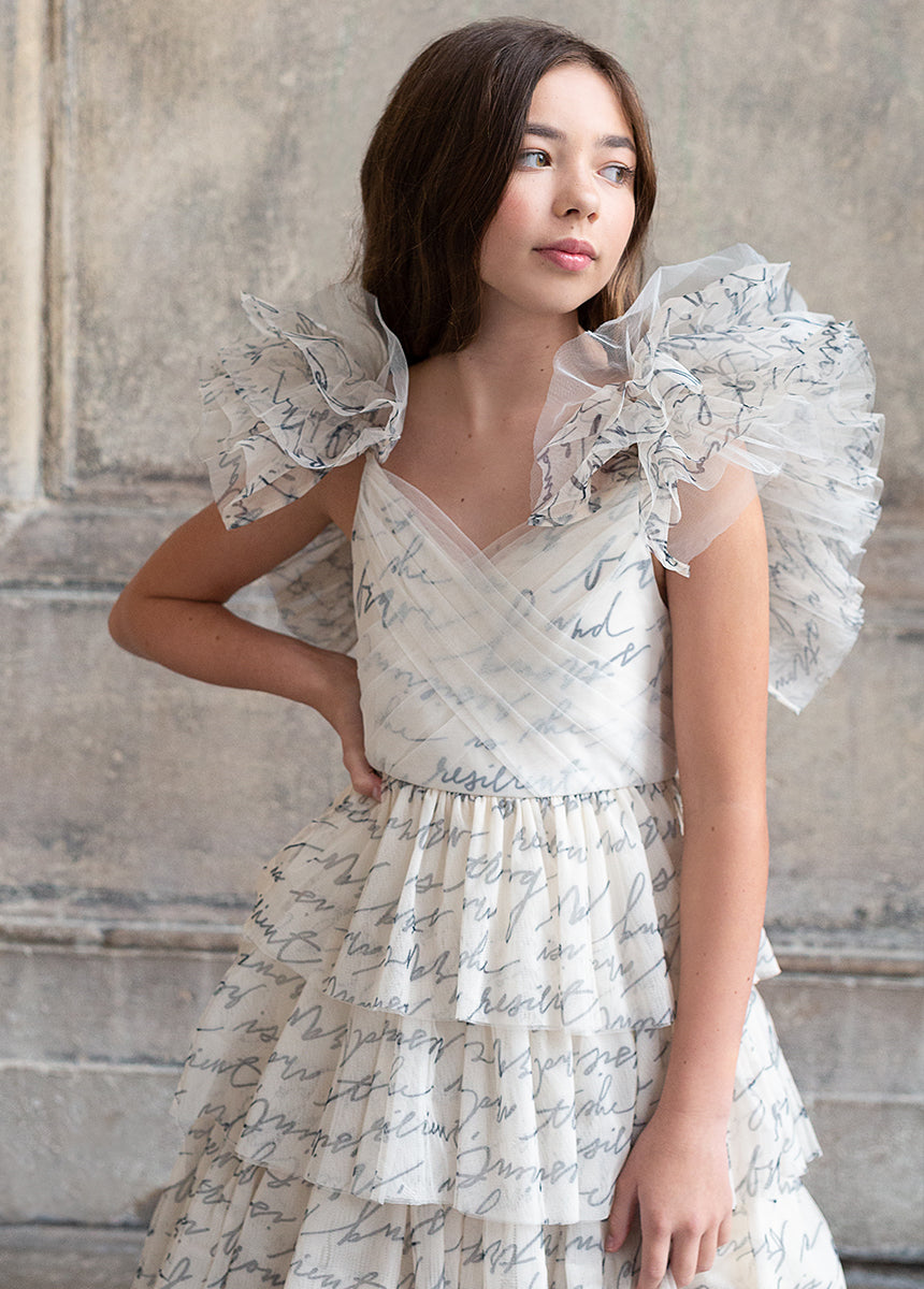 Briony Impact Dress in Script-My Prom Time