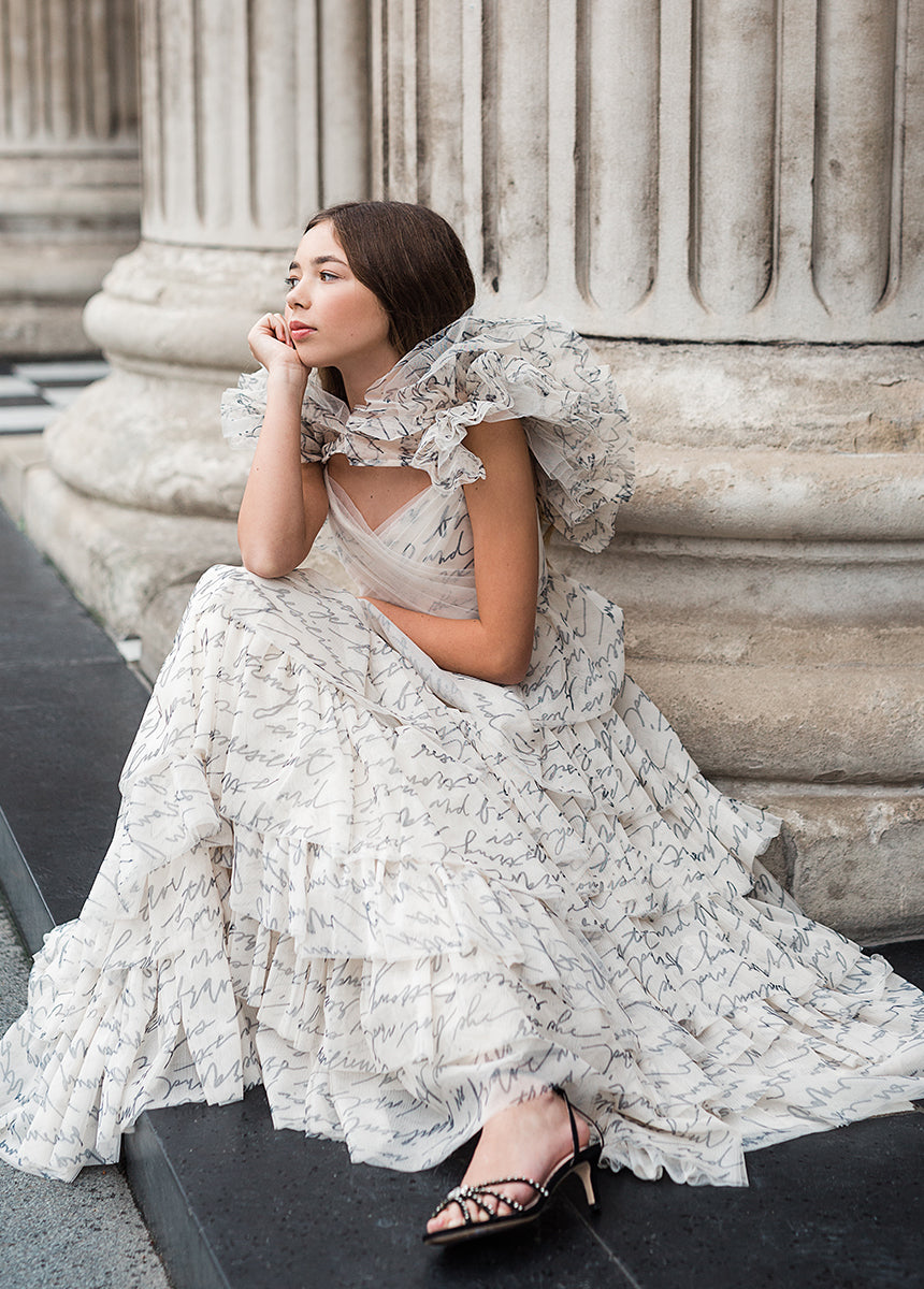 Briony Impact Dress in Script-My Prom Time