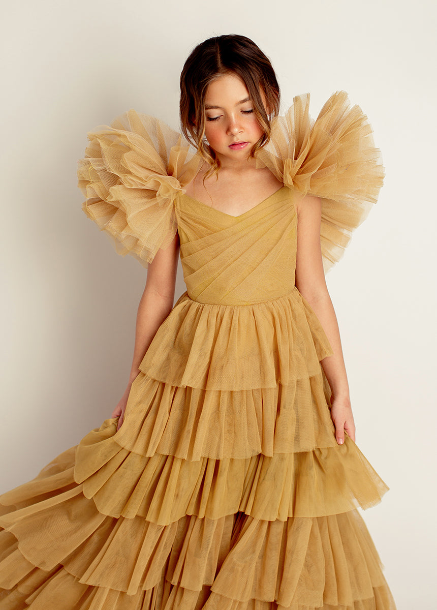 Briony Impact Dress in Butterscotch-My Prom Time