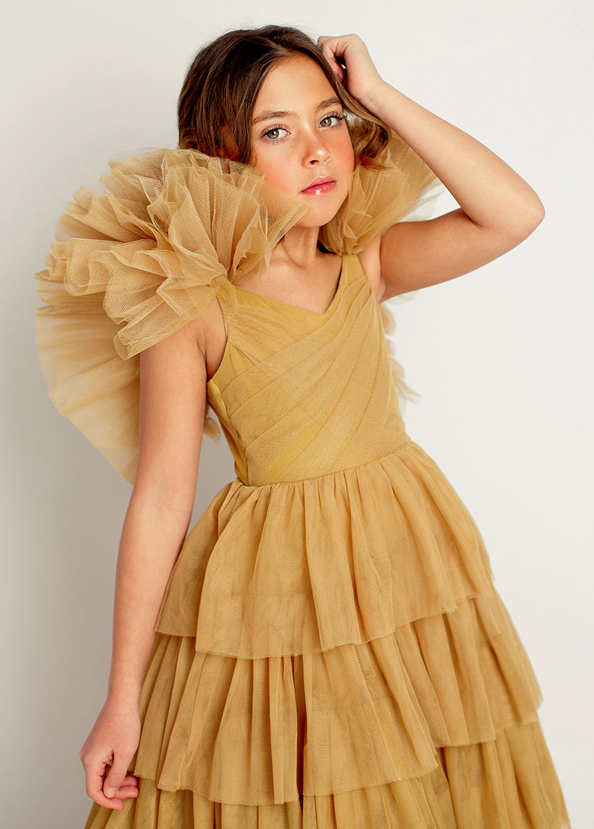 Briony Impact Dress in Butterscotch-My Prom Time