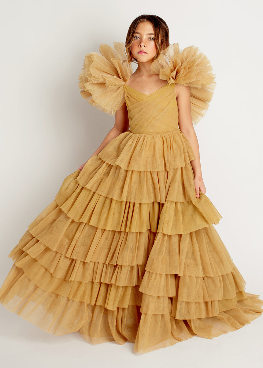 Briony Impact Dress in Butterscotch-My Prom Time