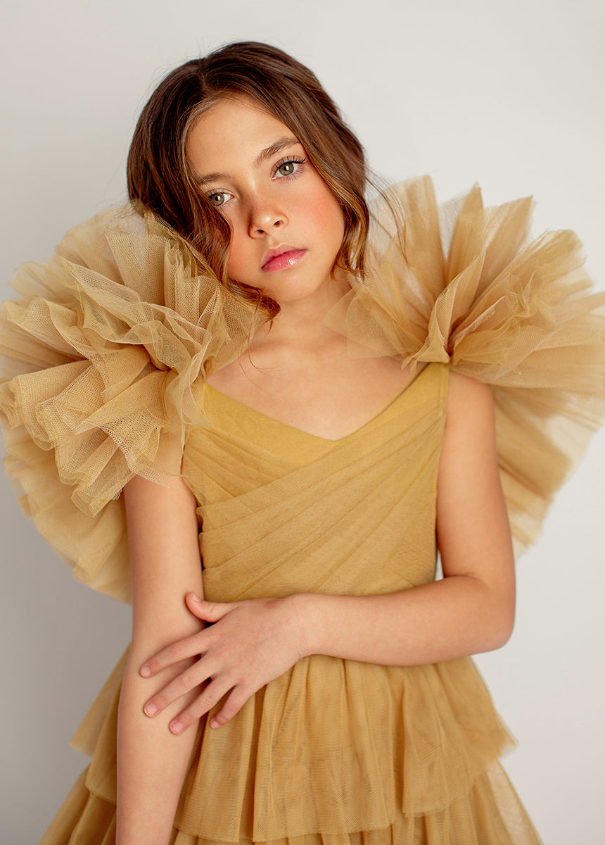 Briony Impact Dress in Butterscotch-My Prom Time