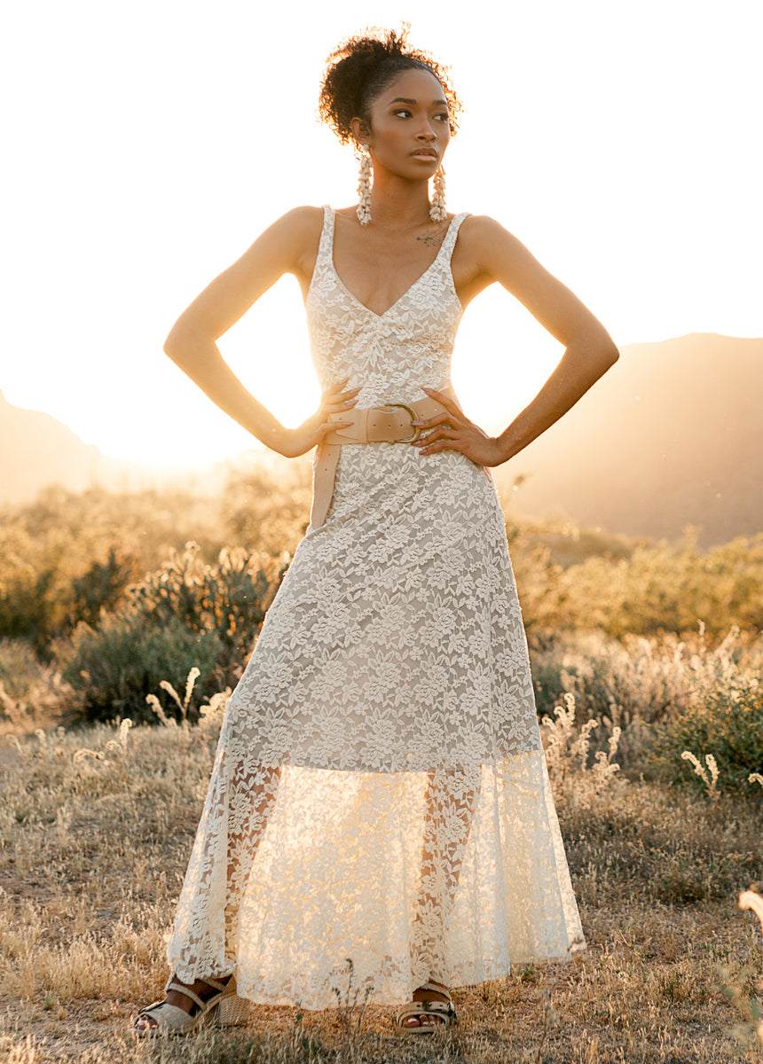Carmel Slip Dress in Turtledove-My Prom Time