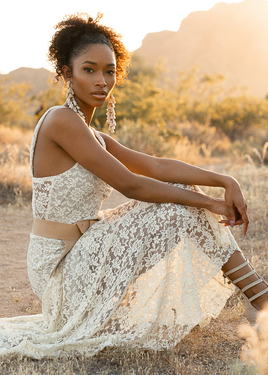 Carmel Slip Dress in Turtledove-My Prom Time