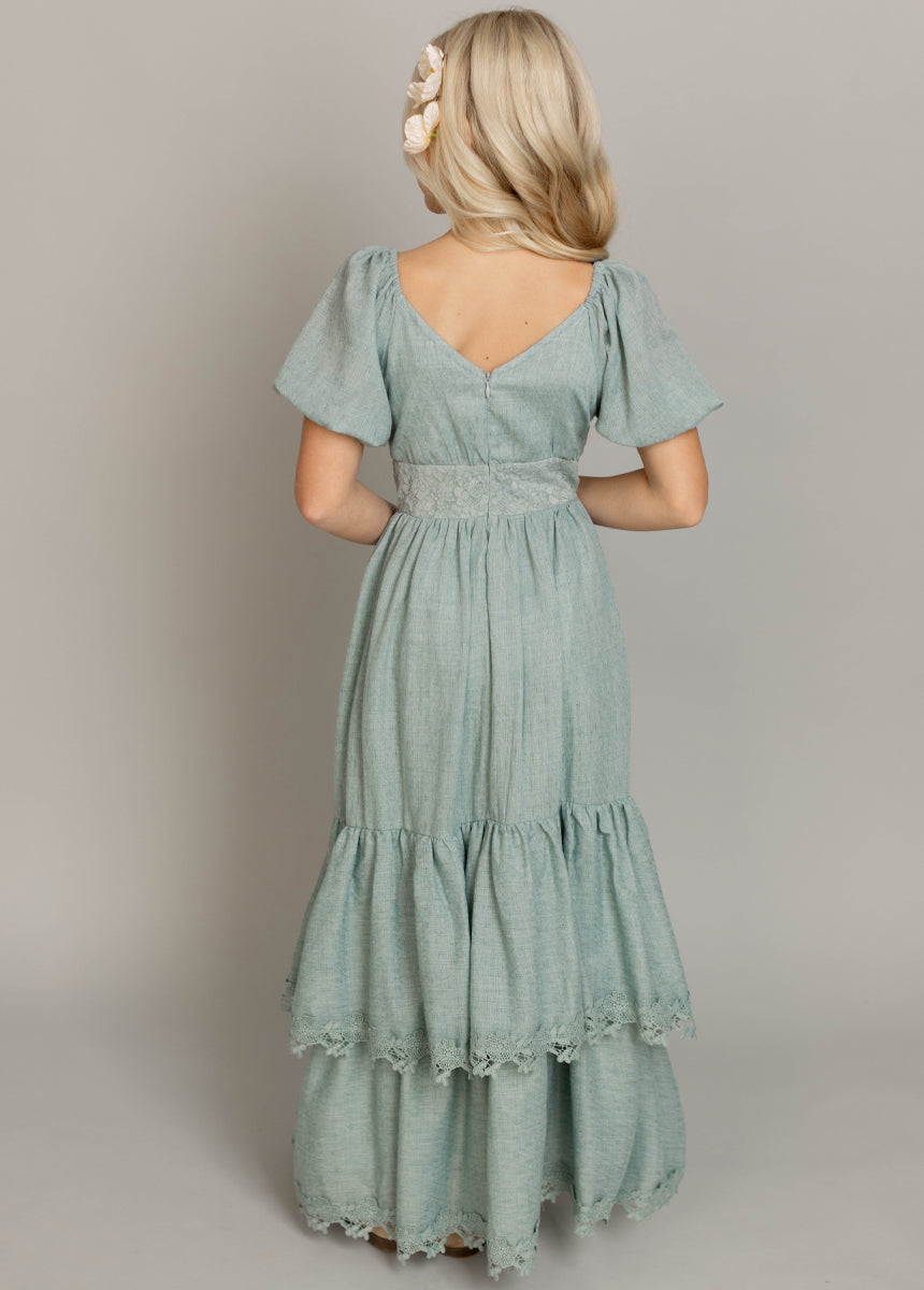 Casidy Dress in Dusty Aqua-My Prom Time