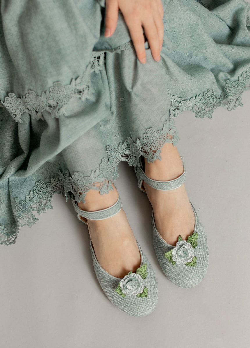 Chenoa Flats in Whisper Blue-My Prom Time