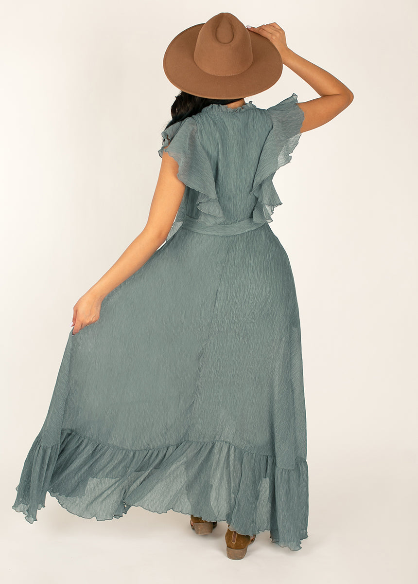 Cass Dress in Island Sage-My Prom Time