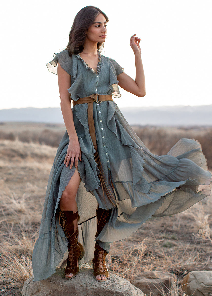 Cass Dress in Island Sage-My Prom Time