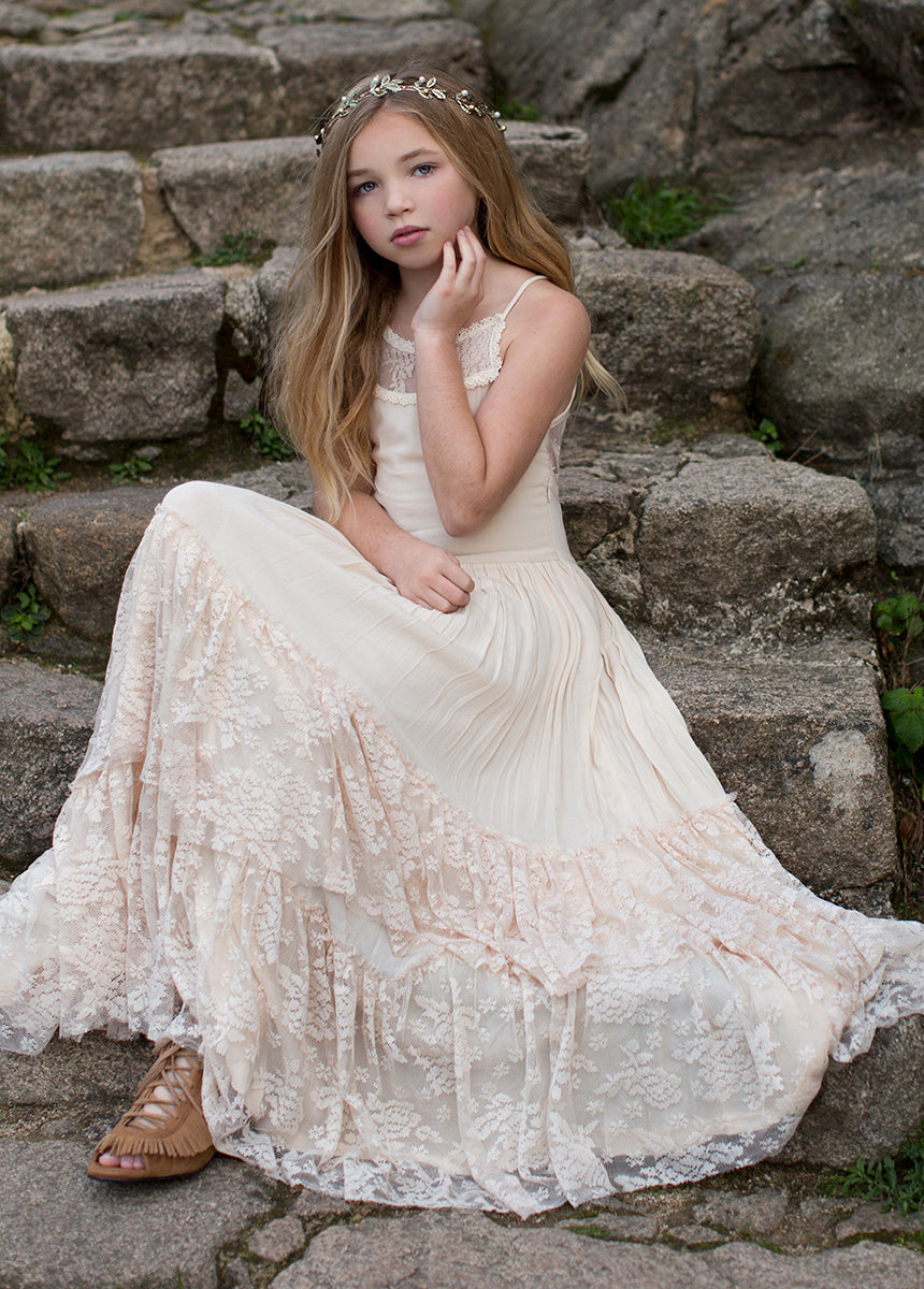 Catrin Dress in Ecru-My Prom Time