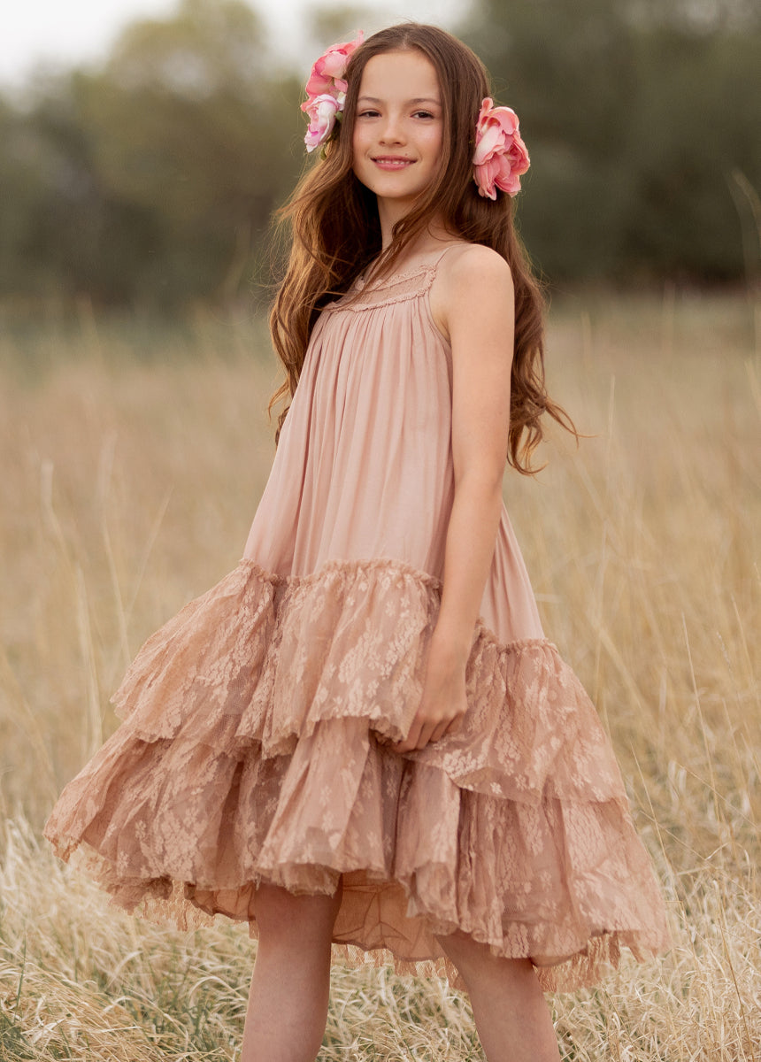 Catrina Dress in Desert Shell-My Prom Time