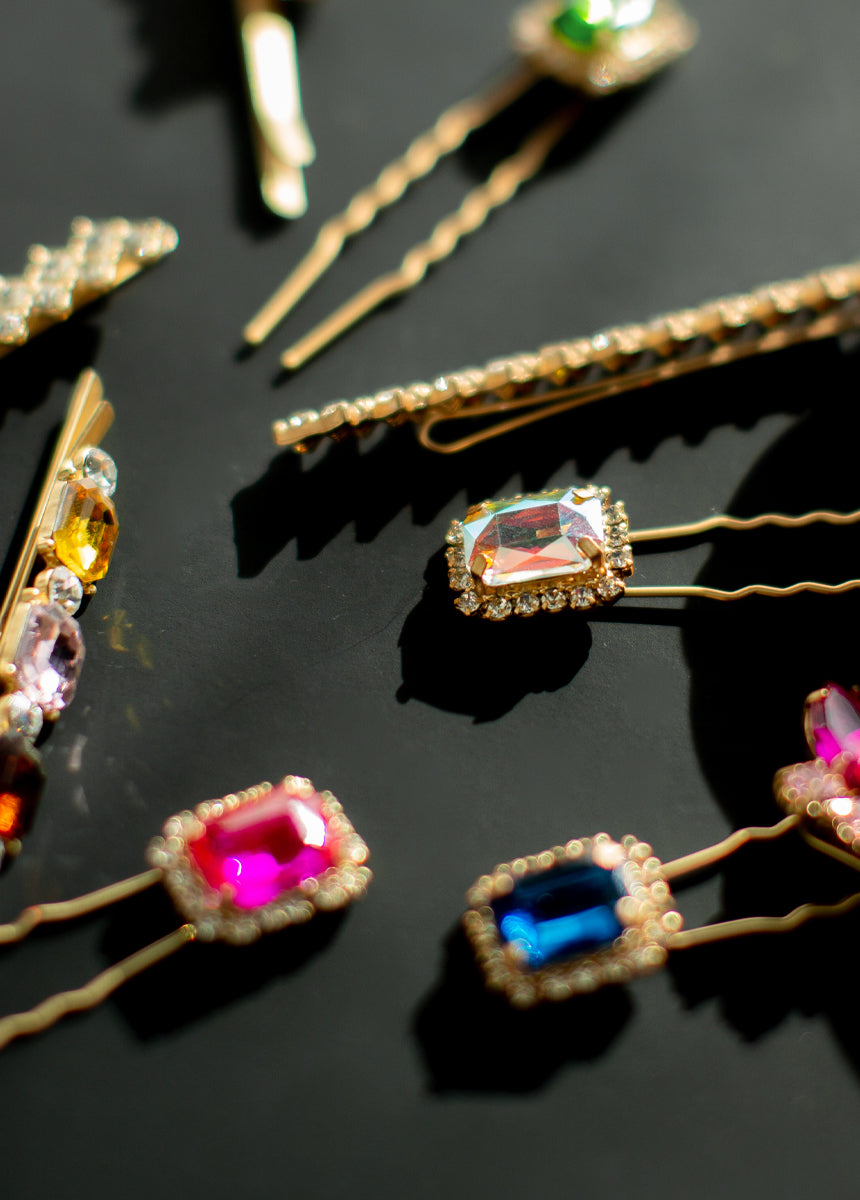 Celaena Hairpin Set in Jewel Tone Multi-My Prom Time
