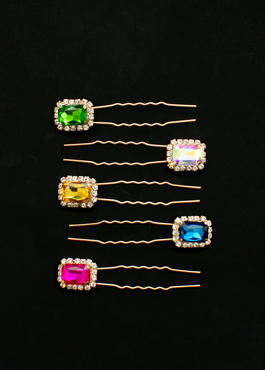 Celaena Hairpin Set in Jewel Tone Multi-My Prom Time