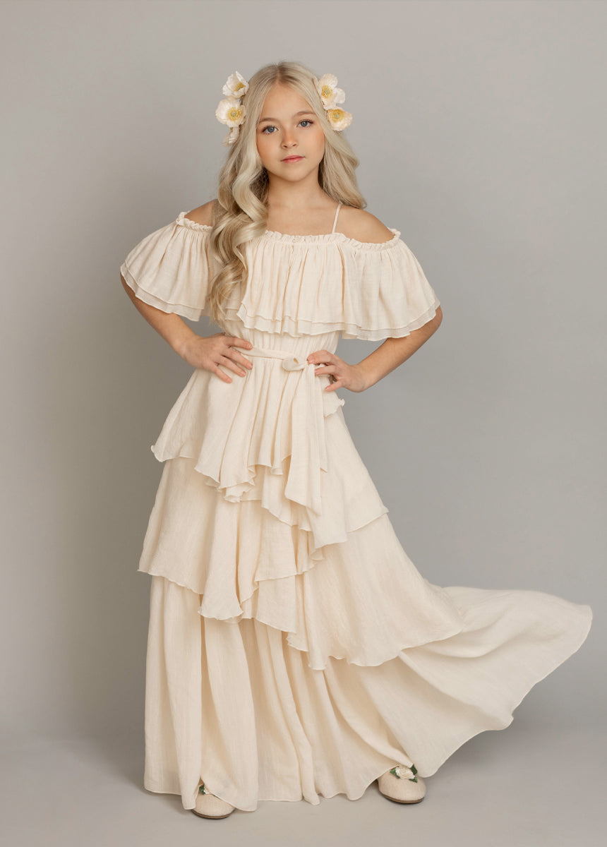 Chenoa Flats in Cream-My Prom Time