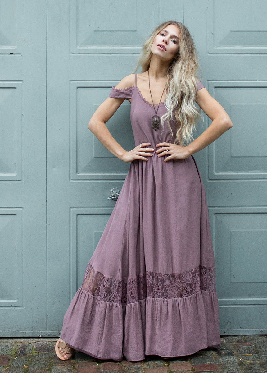 Coral Dress in Orchid-My Prom Time