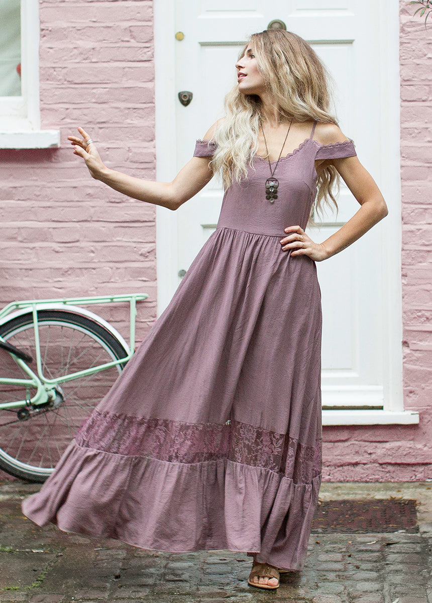 Coral Dress in Orchid-My Prom Time