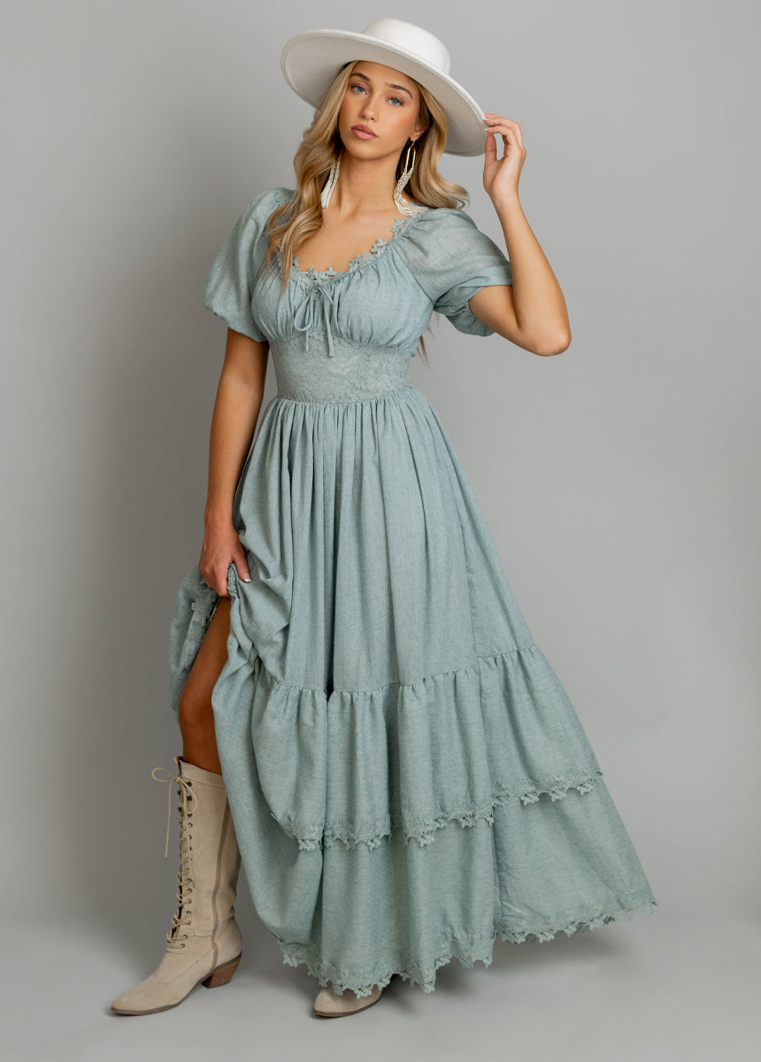 Cristina Dress in Dusty Aqua-My Prom Time