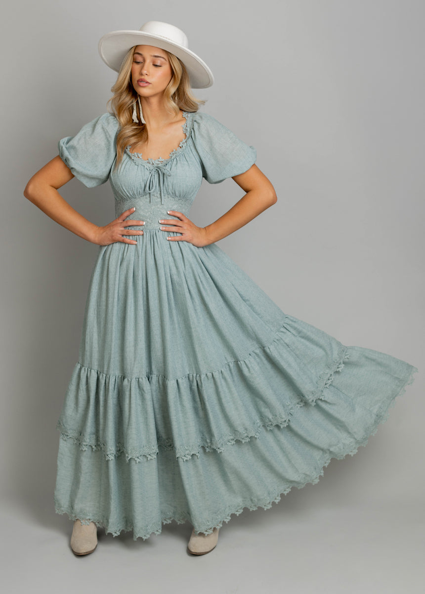 Cristina Dress in Dusty Aqua-My Prom Time
