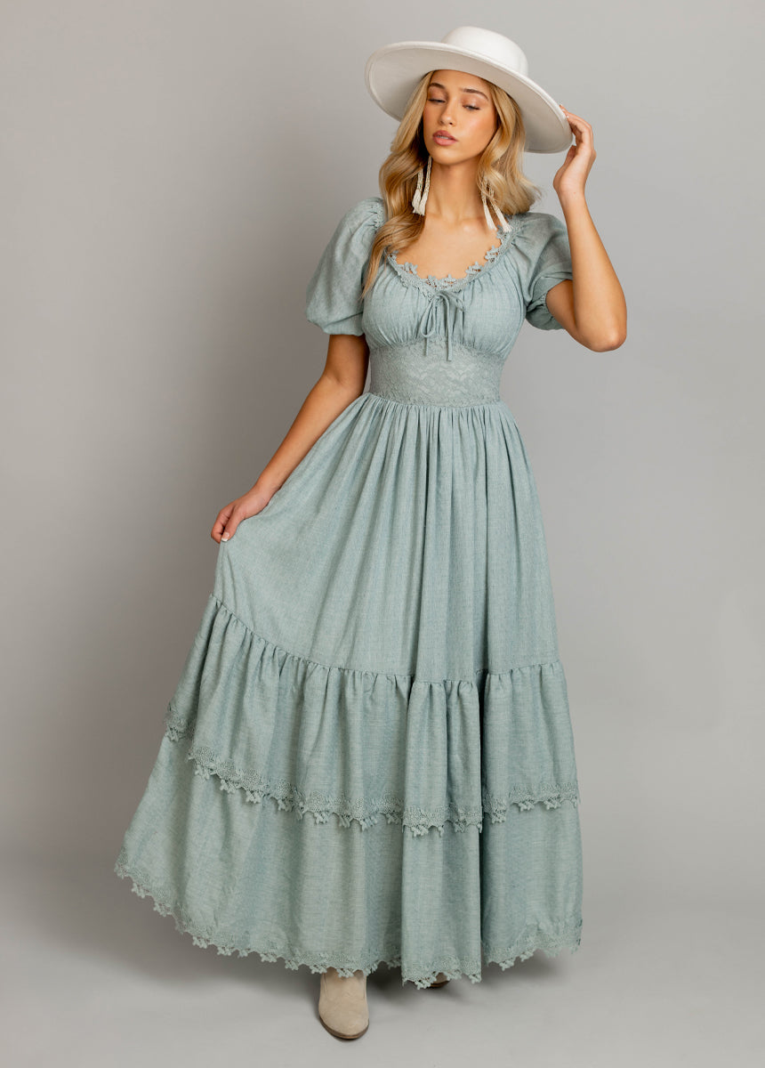 Cristina Dress in Dusty Aqua-My Prom Time