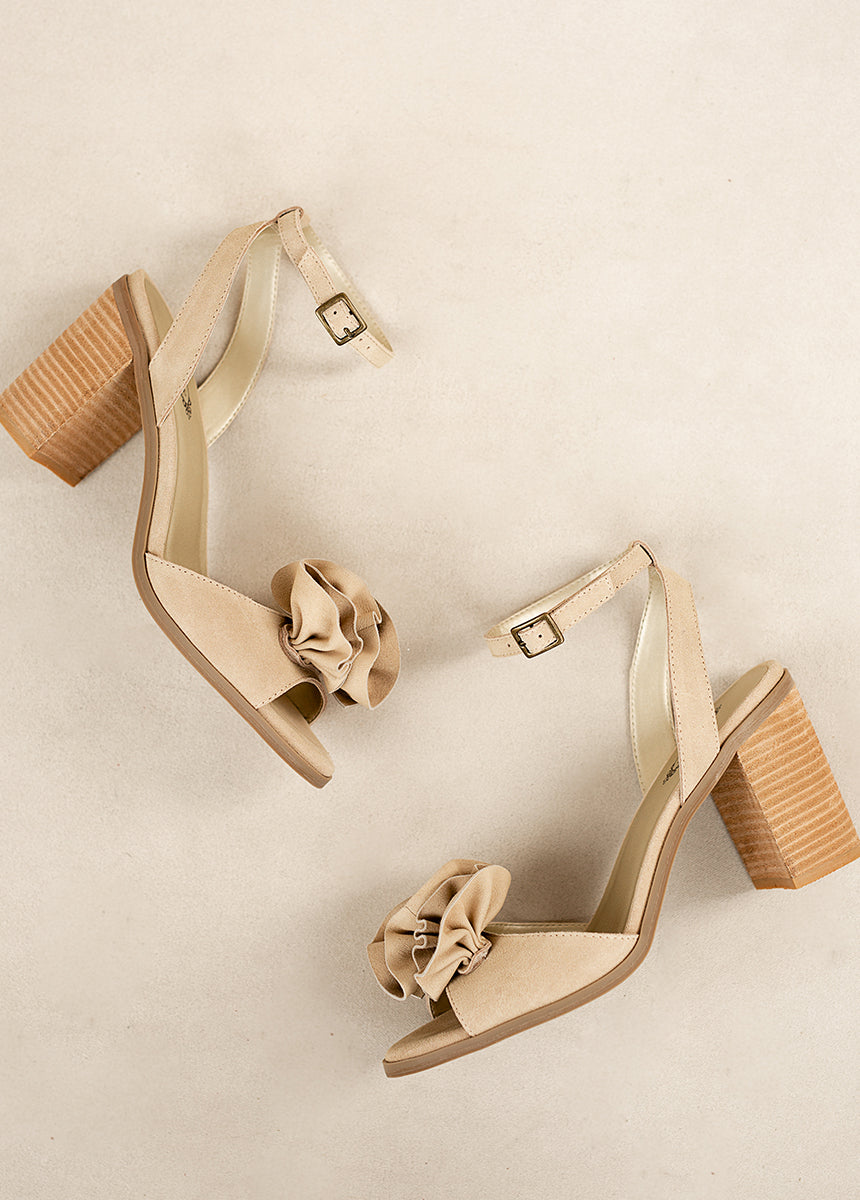 Dane Leather Heel in Tan-My Prom Time