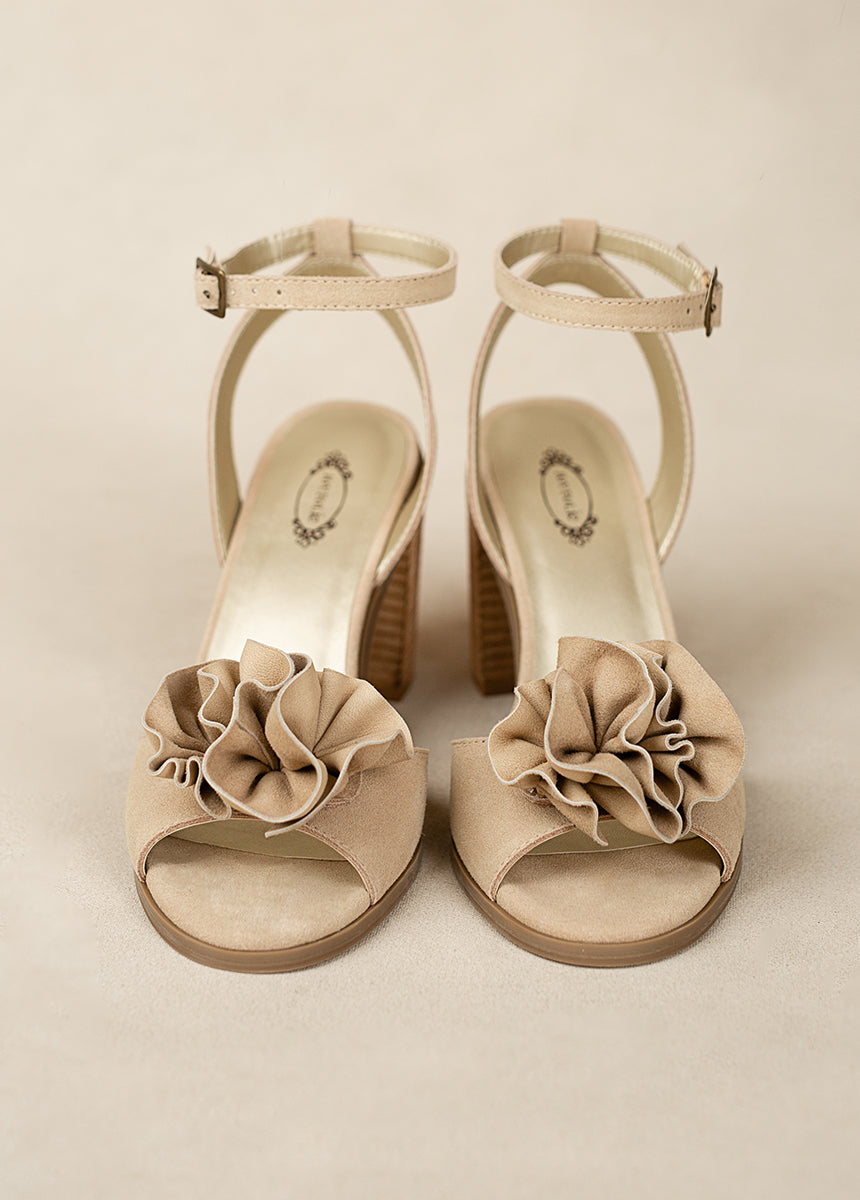 Dane Leather Heel in Tan-My Prom Time