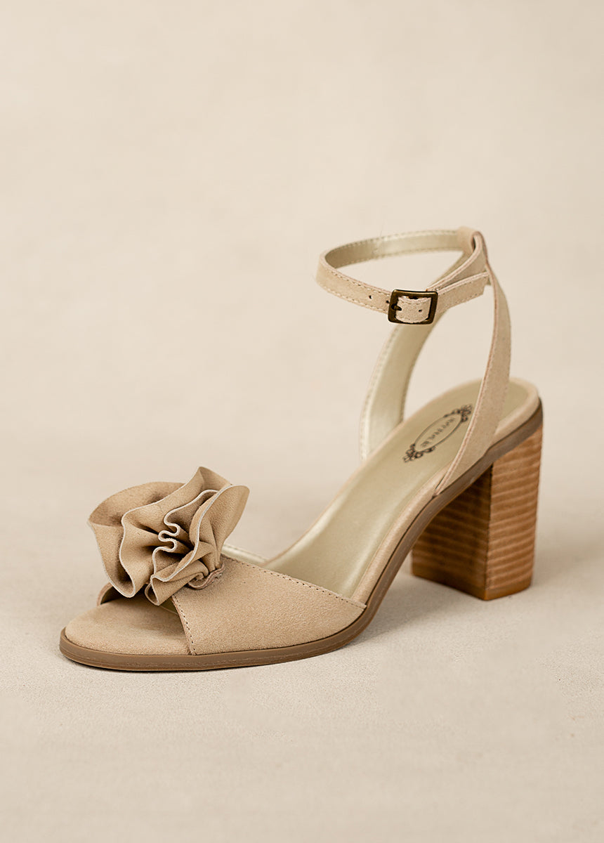 Dane Leather Heel in Tan-My Prom Time