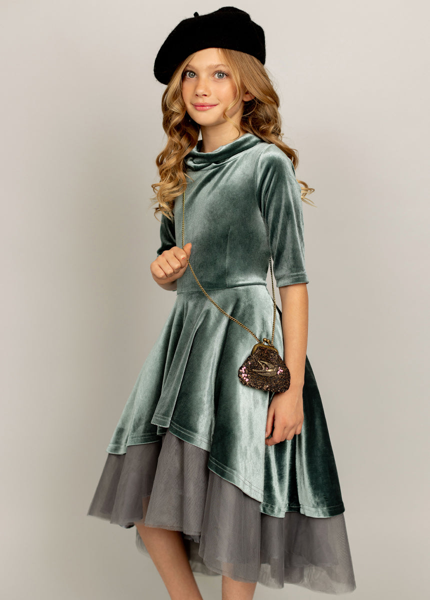 Deavaney Coin Purse in Black Shimmer-My Prom Time