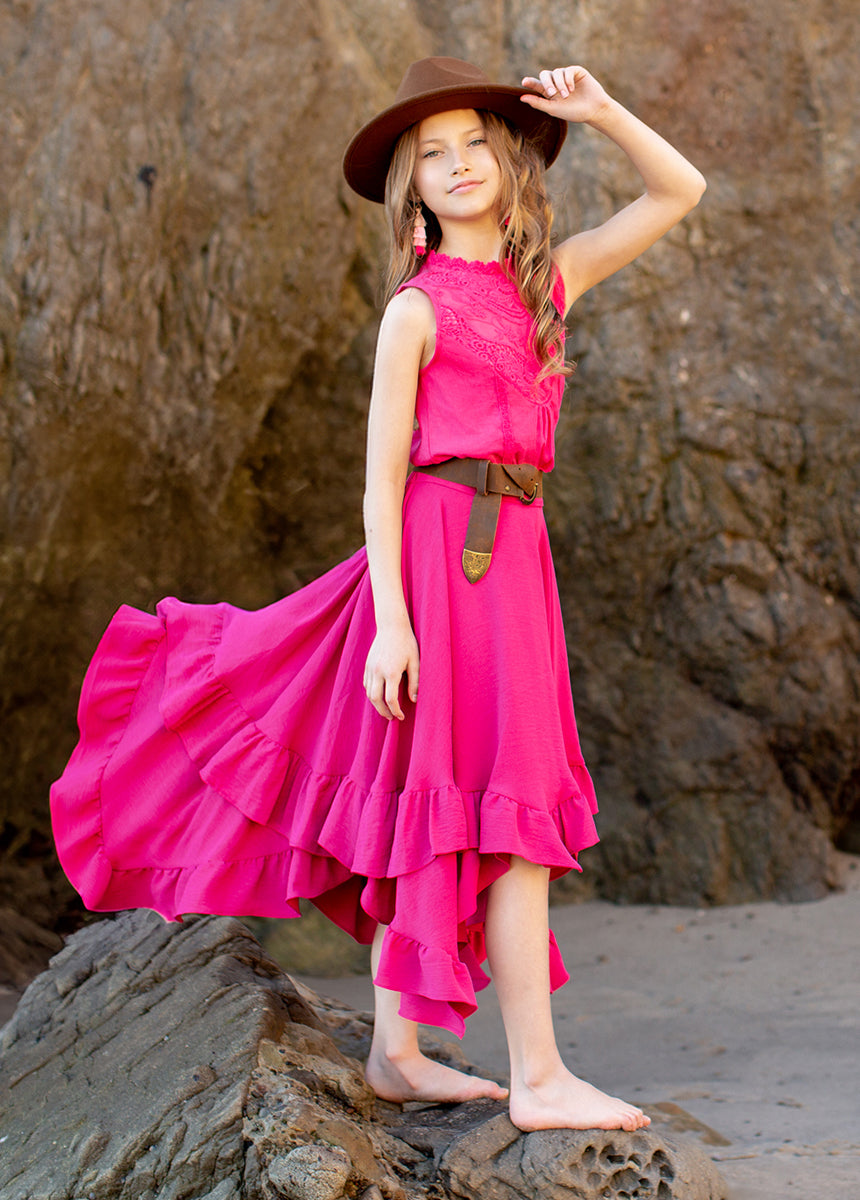 Delfinne Top in Fuchsia-My Prom Time