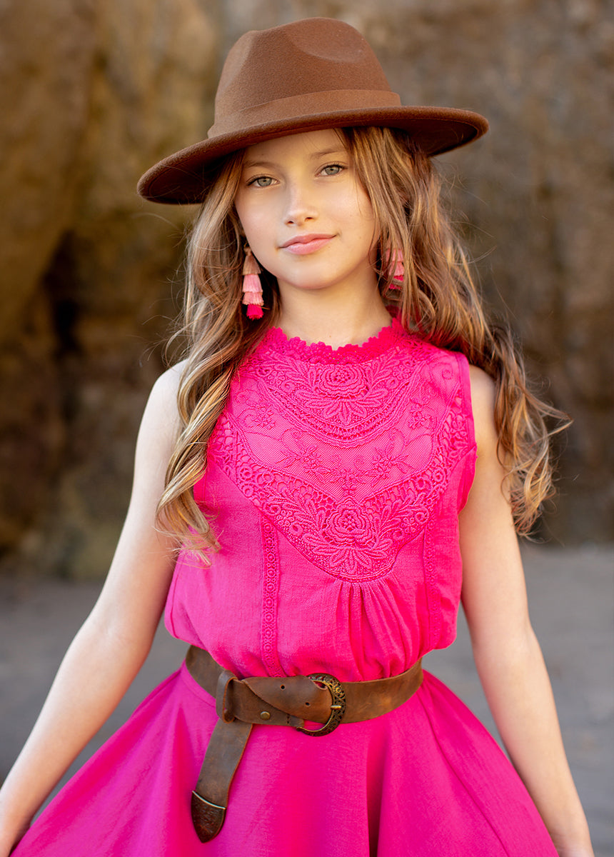 Delfinne Top in Fuchsia-My Prom Time