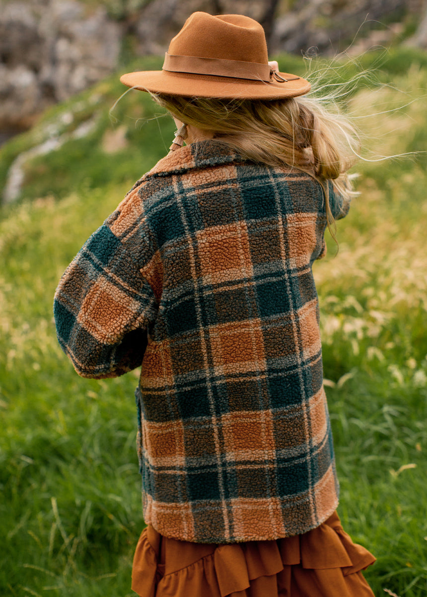 Gertrude Coat in Camel Plaid-My Prom Time