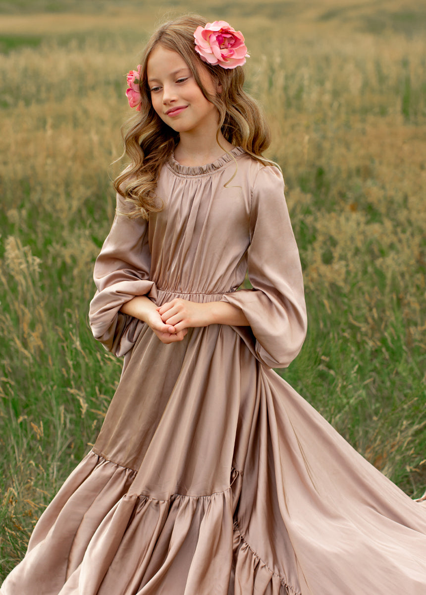 Leana Impact Dress in Stone-My Prom Time